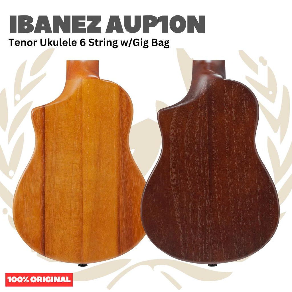 Ibanez AUP10N Tenor Ukulele 6 String w/Gig Bag - Gitar Lele