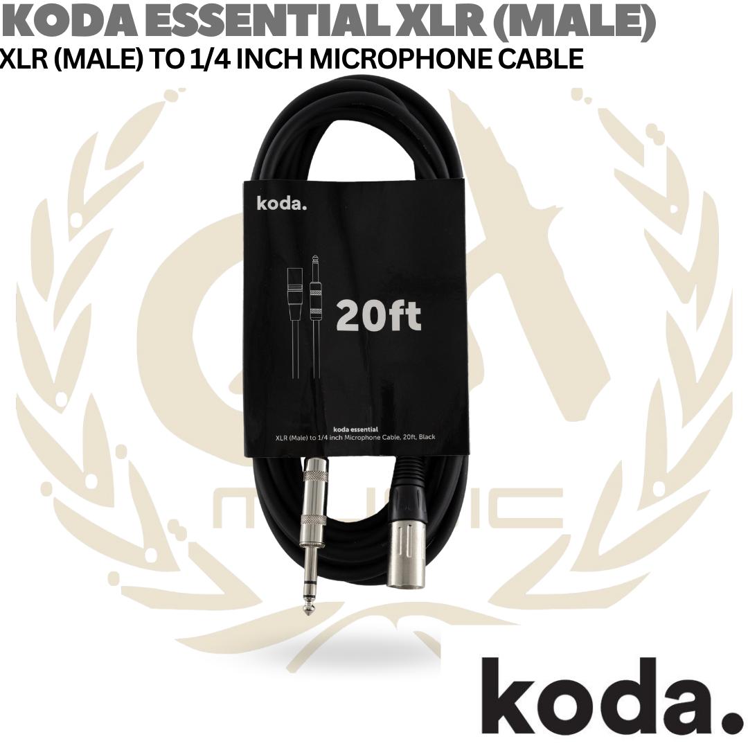 KODA ESSENTIAL XLR (Male) to 1/4" Microphone Cable | Kabel XLR Akai