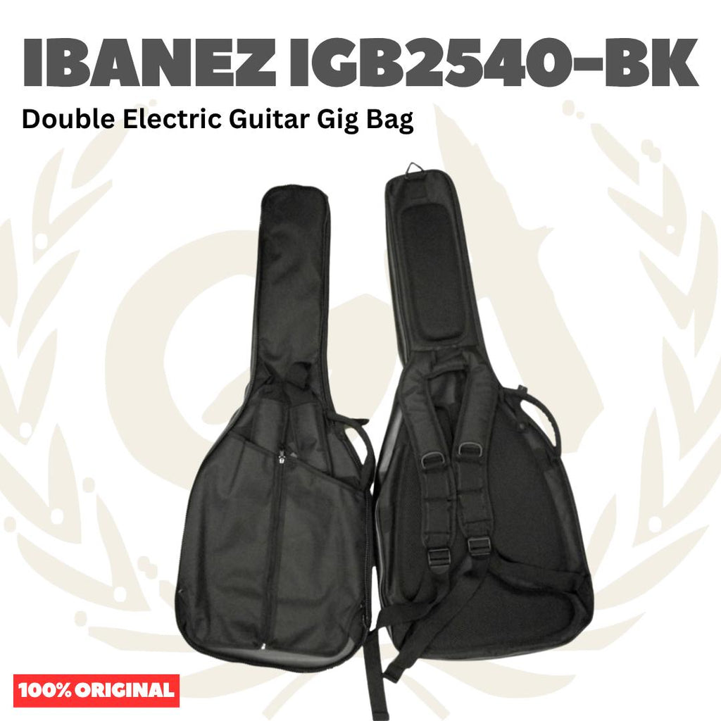 Ibanez IGB2540-BK Double Electric Guitar Gig Bag - Tas Gitar Listrik Elektrik Dobel Gigbag IGB2540