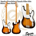 Squier Classic Vibe 50s Precision Bass Guitar, Maple FB - Gitar Bass Listrik