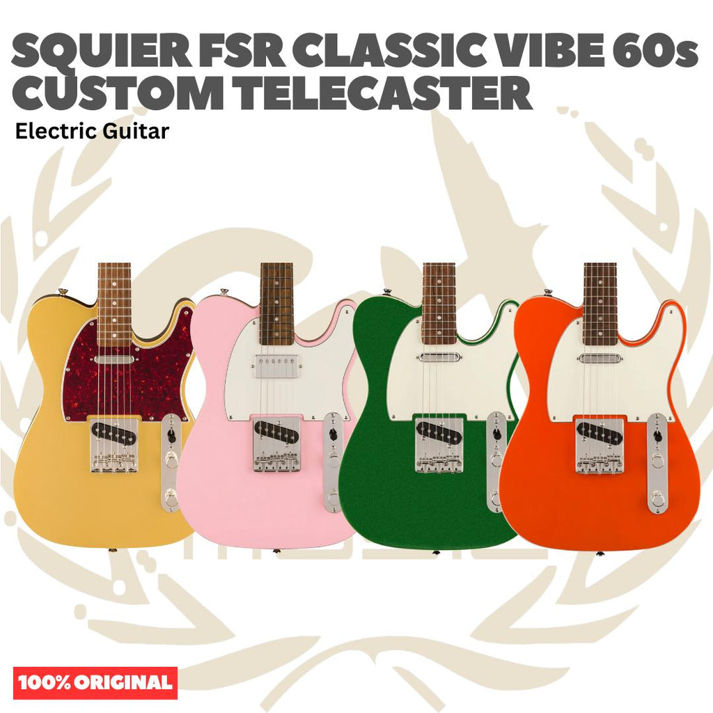 Squier FSR Classic Vibe 60s Custom Telecaster Electric Guitar - Gitar Listrik Elektrik Original Asli