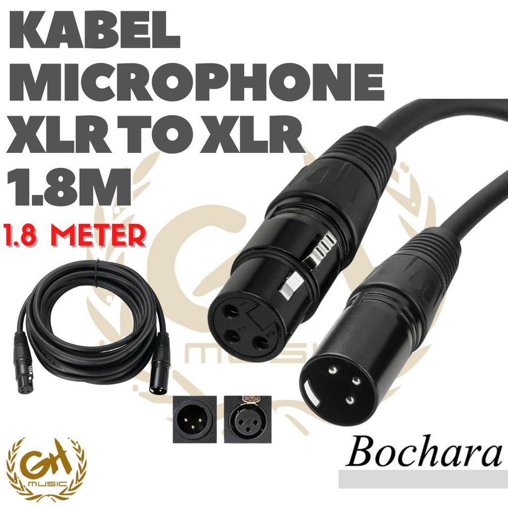 KABEL MICROPHONE BOCHARA XLR TO XLR 1.8M