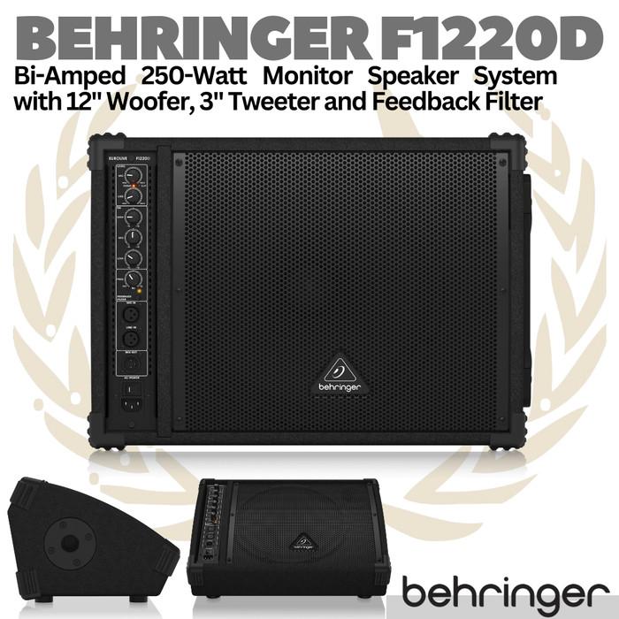 BEHRINGER F1220D Bi-Amped 250Watt Monitor Speaker with Feedback Filter