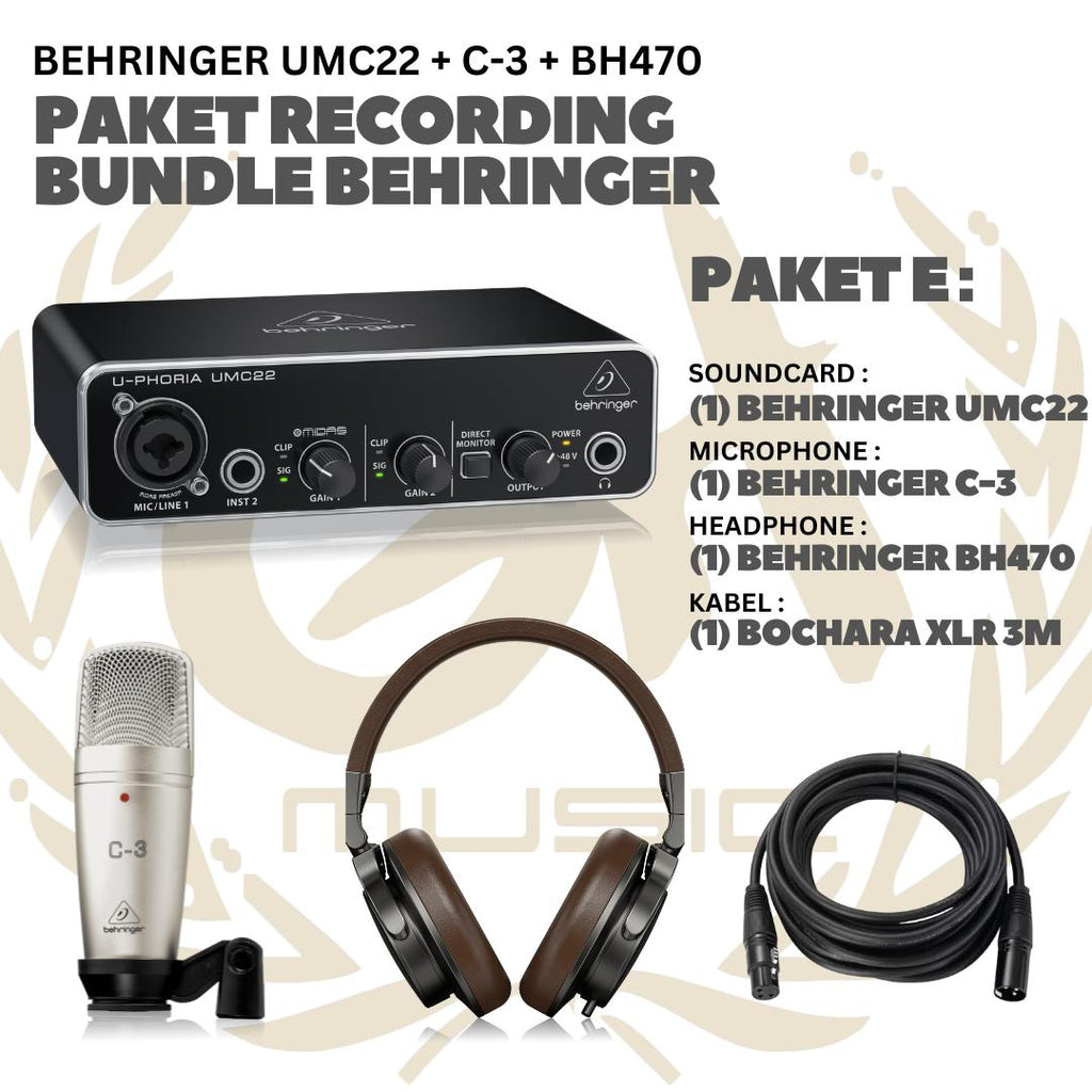 PAKET RECORDING BUNDLE BEHRINGER - PAKET REKAMAN ALL BEHRINGER