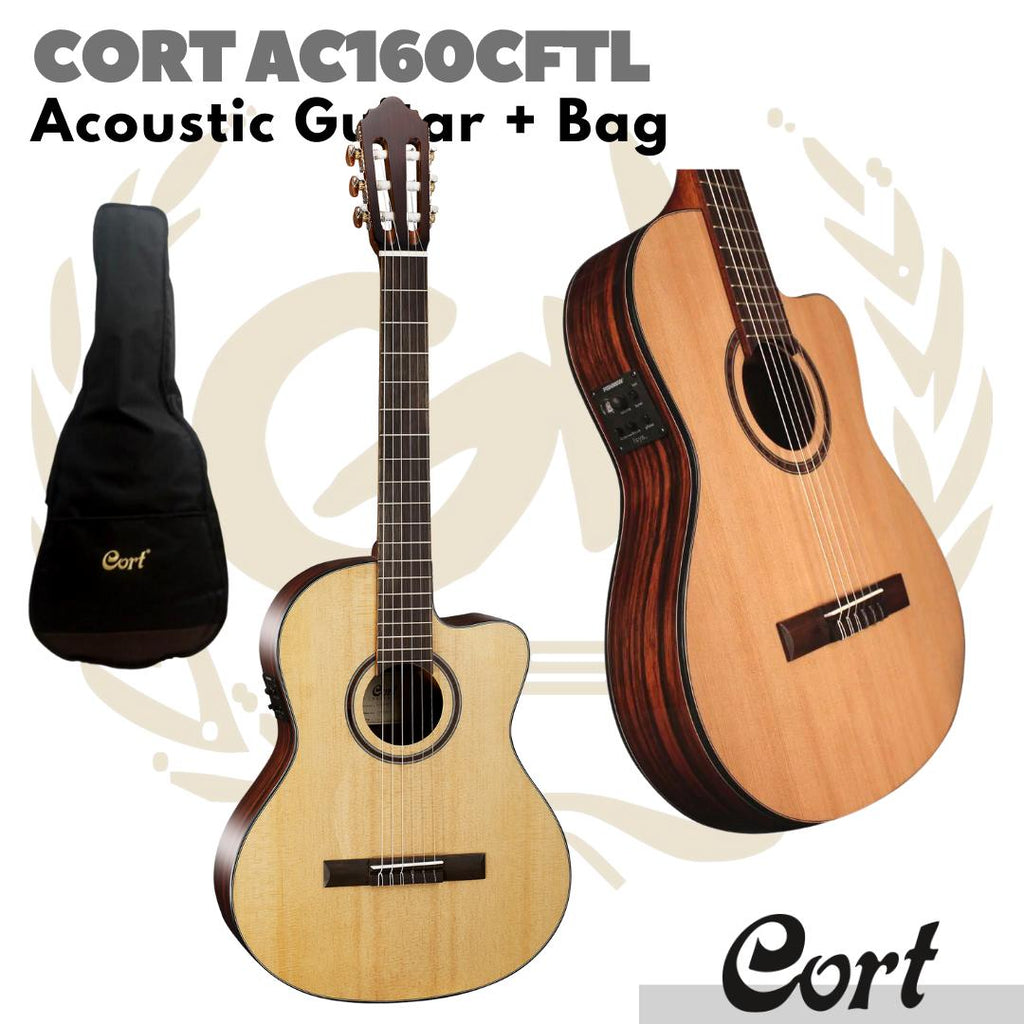 CORT AC160CFTL Acoustic Electric Nylon Guitar | Gitar Akustik Elektrik