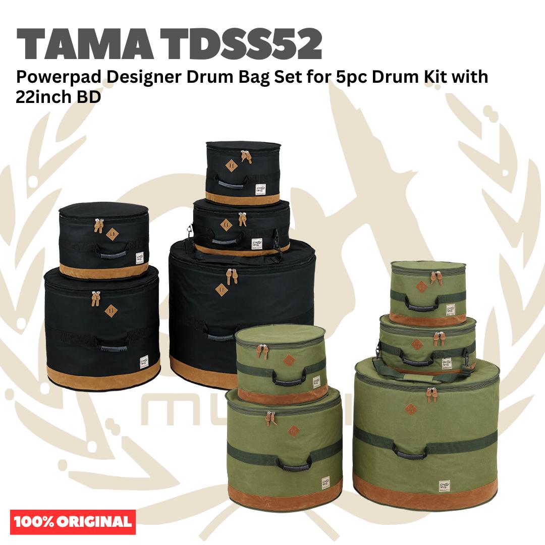 Tama TDSS52K Powerpad Designer Drum Bag Set for 5pc Drum Kit with 22inch BD - Tas Drum