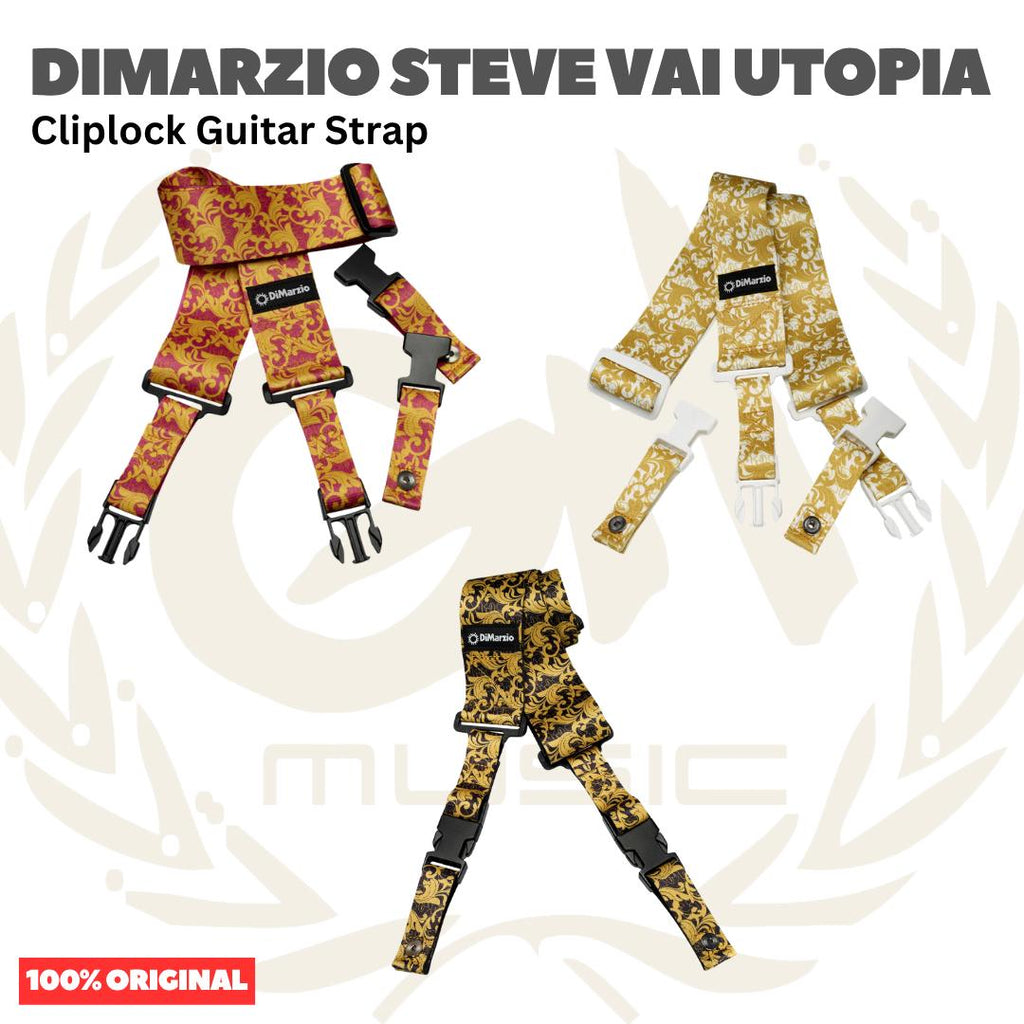 DiMarzio Steve Vai UtoPIA ClipLock Guitar Strap - Strap Gitar
