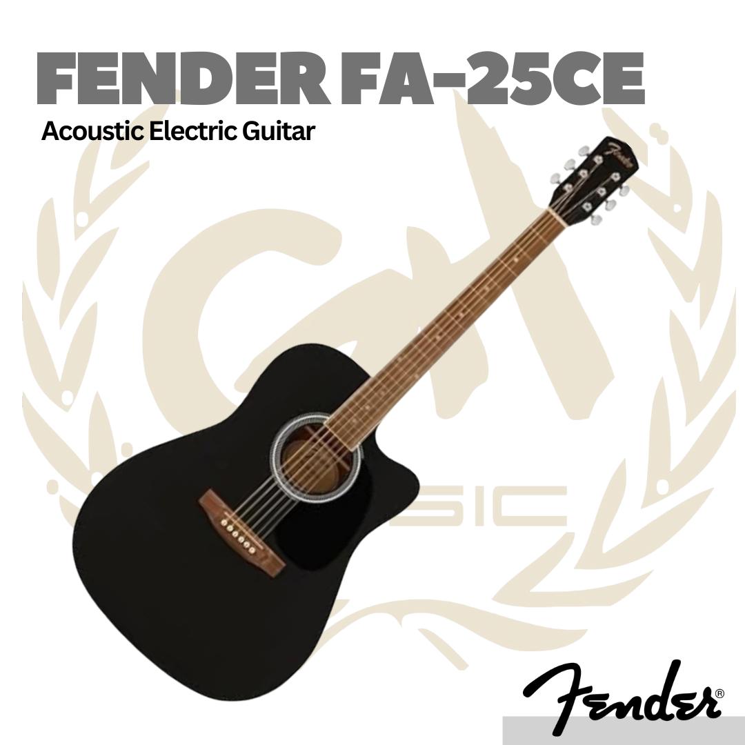 Fender FA-25CE Dreadnought Acoustic Guitar - Gitar Akustik
