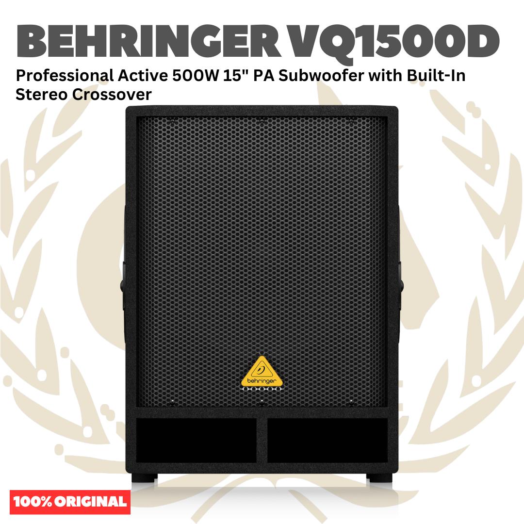 BEHRINGER VQ1500D Professional Active 500W 15" PA Subwoofer with Built-In Stereo Crossover - Speaker Aktif 500 Watt 15inch Original Asli