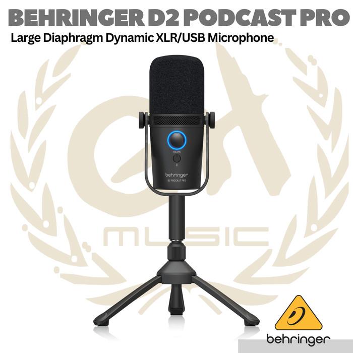 Behringer D2 Podcast Pro Large Diaphgram Dynamic USB/XLR Microphone