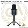 Behringer D2 Podcast Pro Large Diaphgram Dynamic USB/XLR Microphone