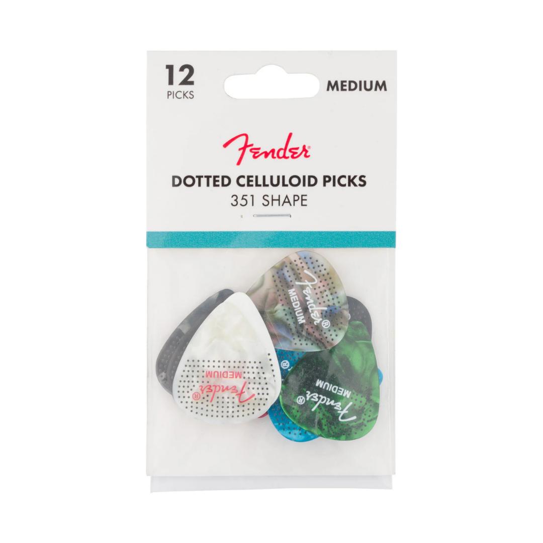 Fender 351 Dotted Celluloid Guitar Picks, 12-Pack - Pick Gitar