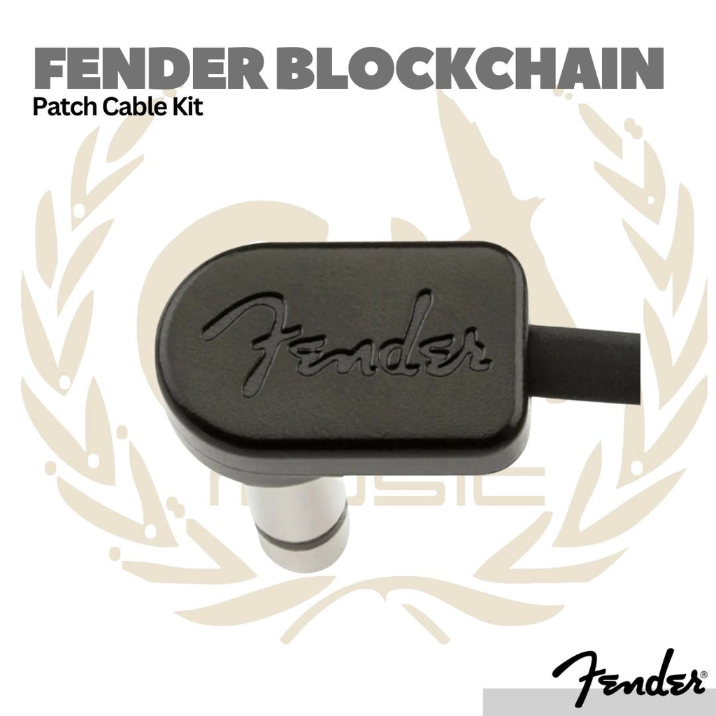 Fender Blockchain Patch Cable Kit Pack, Extra Small, Black | Kabel Efek Set