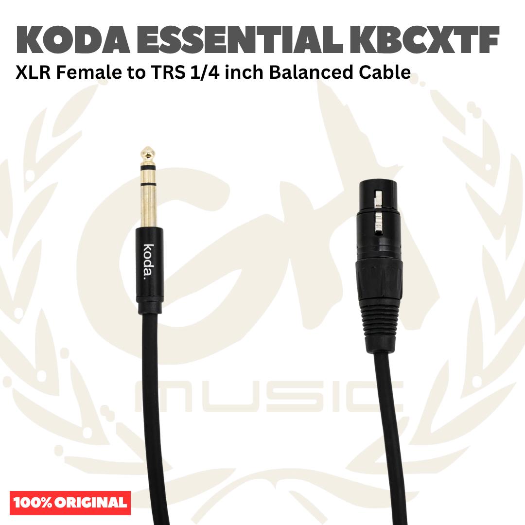 koda essential KBCXTF XLR Female to TRS 1/4 inch Balanced Cable - Kabel TRS XLR