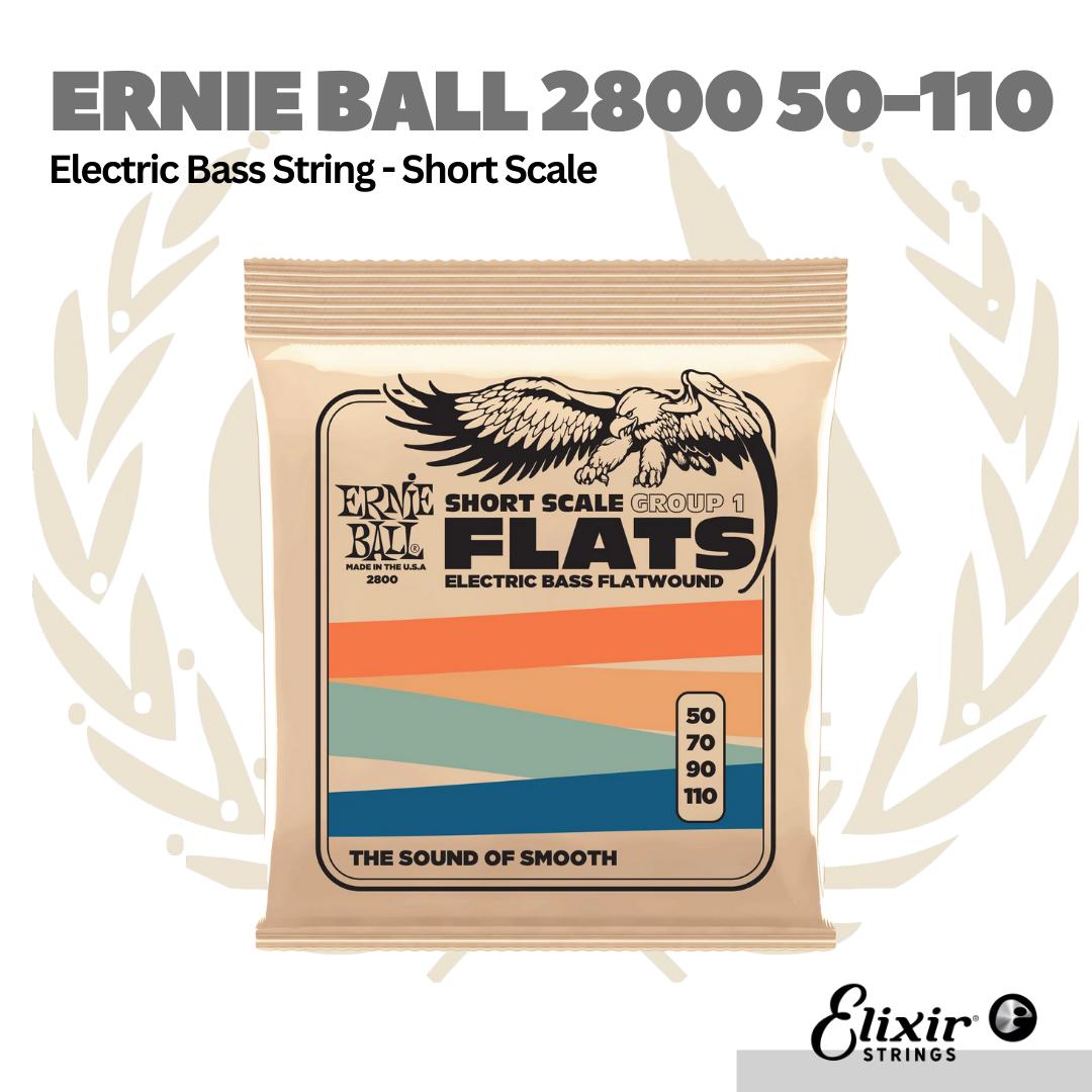 Ernie Ball 2800 50-110 Short Scale Flatwound Group 1 Electric Bass Strings