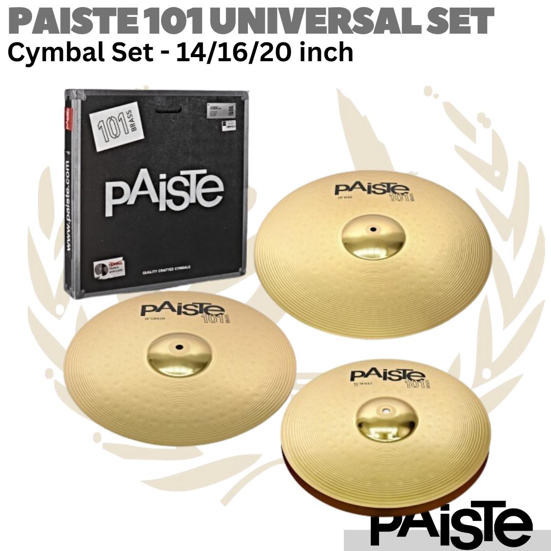 PAISTE 101 UNIVERSAL Cymbal Set | Simbal Brass 14", 16", 20" inch