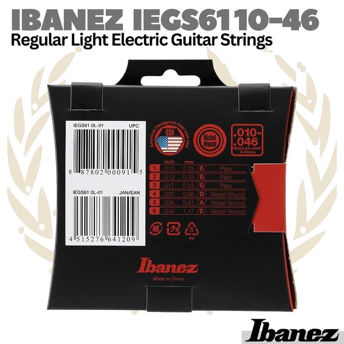 IBANEZ IEGS61 10-46 Regular Light Electric Guitar Strings | Senar