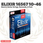 ELIXIR 16567 Nanoweb 3-Pack Nickel Plated Steel Light, 10-46 Electric Guitar String - Senar Gitar Listrik Elektrik isi 3Pack