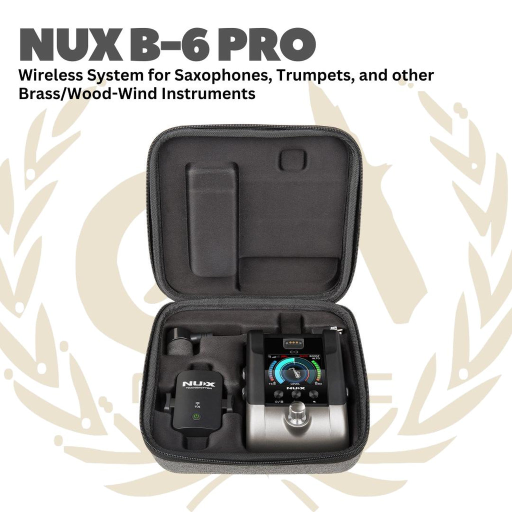 NUX B-6 PRO Wireless System for Saxophones, Trumpets, and other Brass/Wood-Wind Instruments - Mic Wireless NUX B6 PRO untuk Alat Musik Tiup