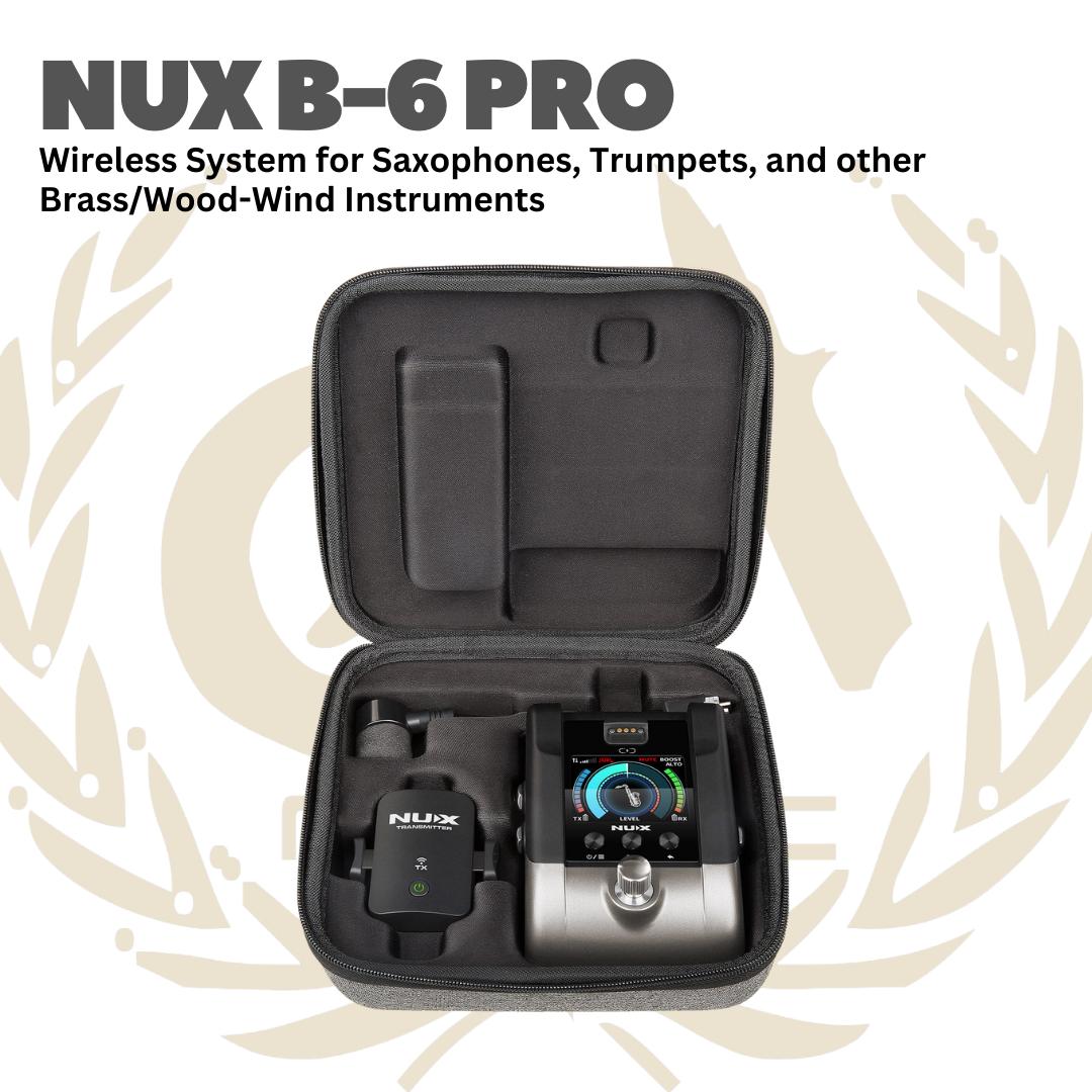 NUX B-6 PRO Wireless System for Saxophones, Trumpets, and other Brass/Wood-Wind Instruments - Mic Wireless NUX B6 PRO untuk Alat Musik Tiup