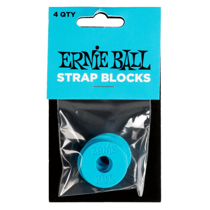 ERNIE BALL RUBBER STRAP BLOCKS 4 Packs | Pelindung Strap Gitar Bass