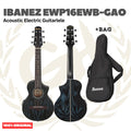Ibanez EWP16EWB-GAO Acoustic-Electric Guitar w/Bag, Galaxy Aqua Open Pore - Gitarlele Ukulele Tenor 6-String