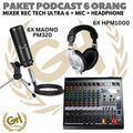 PAKET PODCAST 6 ORANG | RECORDING TECH ULTRA 6 + MAONO PM360