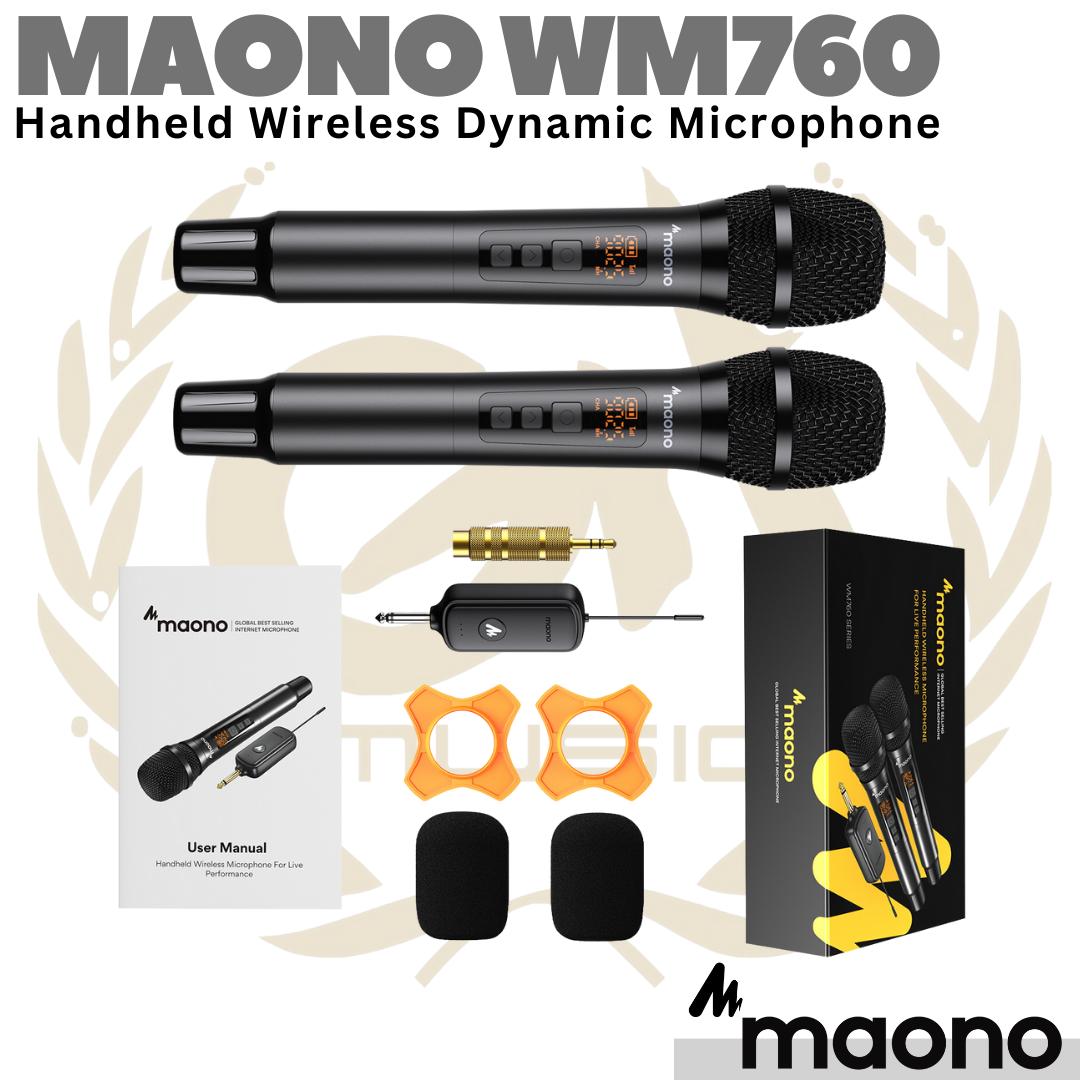 MAONO WM760 Handheld Wireless Dynamic Microphone System | werles murah A1 A2