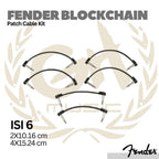 Fender Blockchain Patch Cable Kit Pack, Extra Small, Black | Kabel Efek Set