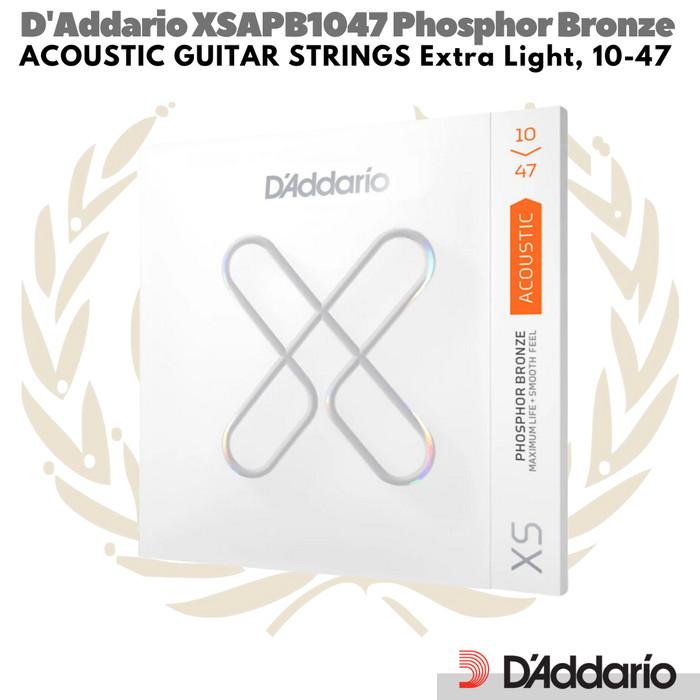 D'Addario XSAPB1047 Phosphor Bronze Extra Light | Senar Akustik 10 47