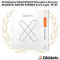 D'Addario XSAPB1047 Phosphor Bronze Extra Light | Senar Akustik 10 47