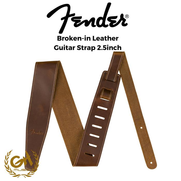 Fender Broken-in Leather Guitar Strap | STRAP GITAR KULIT