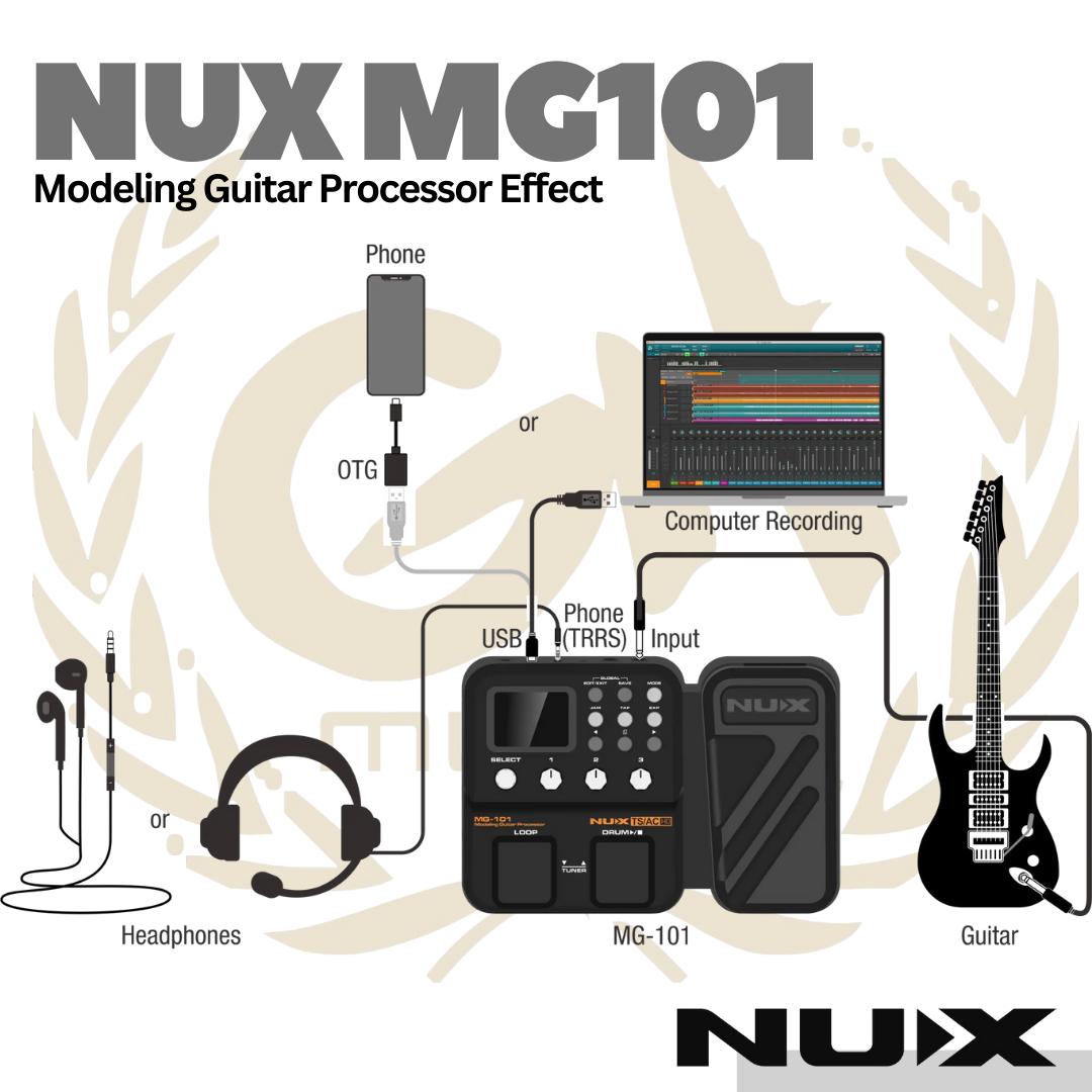 NUX MG101 Guitar Modelling Processor Effect - Efek Gitar Multi MG-101