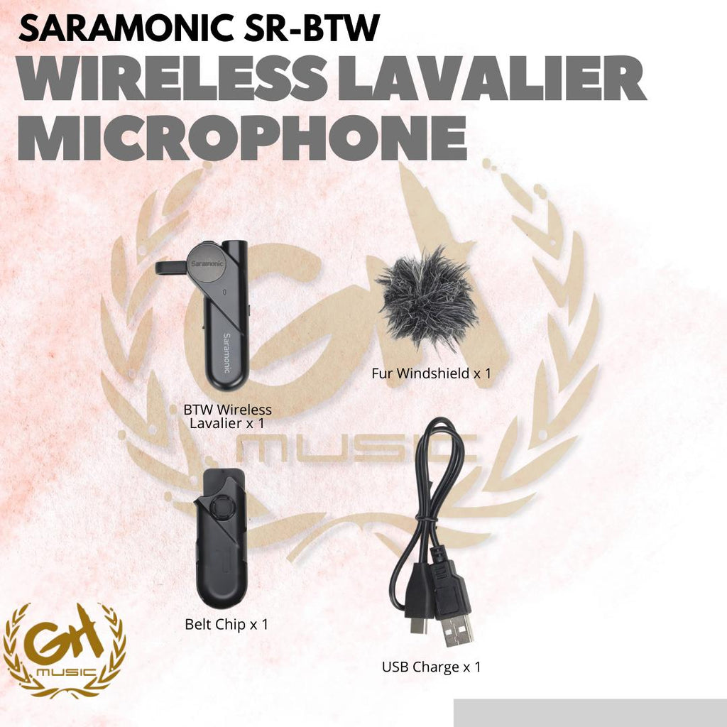 SARAMONIC SR-BTW Wireless Lavalier Microphone - Mic Clip On Bluetooth