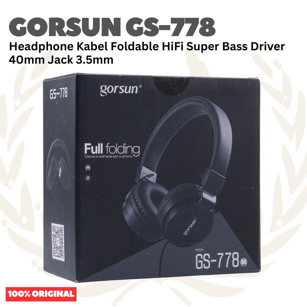 Gorsun GS-778 Headphone Kabel Foldable HiFi Super Bass Driver 40mm Jack 3.5mm GS788