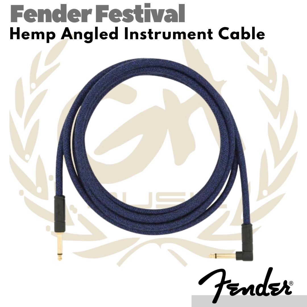 Fender Festival Hemp Angled Instrument Cable | Kabel Gitar Instrumen