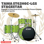 TAMA ST62H6C STAGESTAR 6-PIECE DRUM KIT W/ HARDWARE+THRONE+CYMBAL - Akustik Drum Set Lengkap