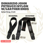 DiMarzio John Petrucci Nylon w/Leather Ends 2inch Guitar Strap - Strep Gitar DD3100JPBK