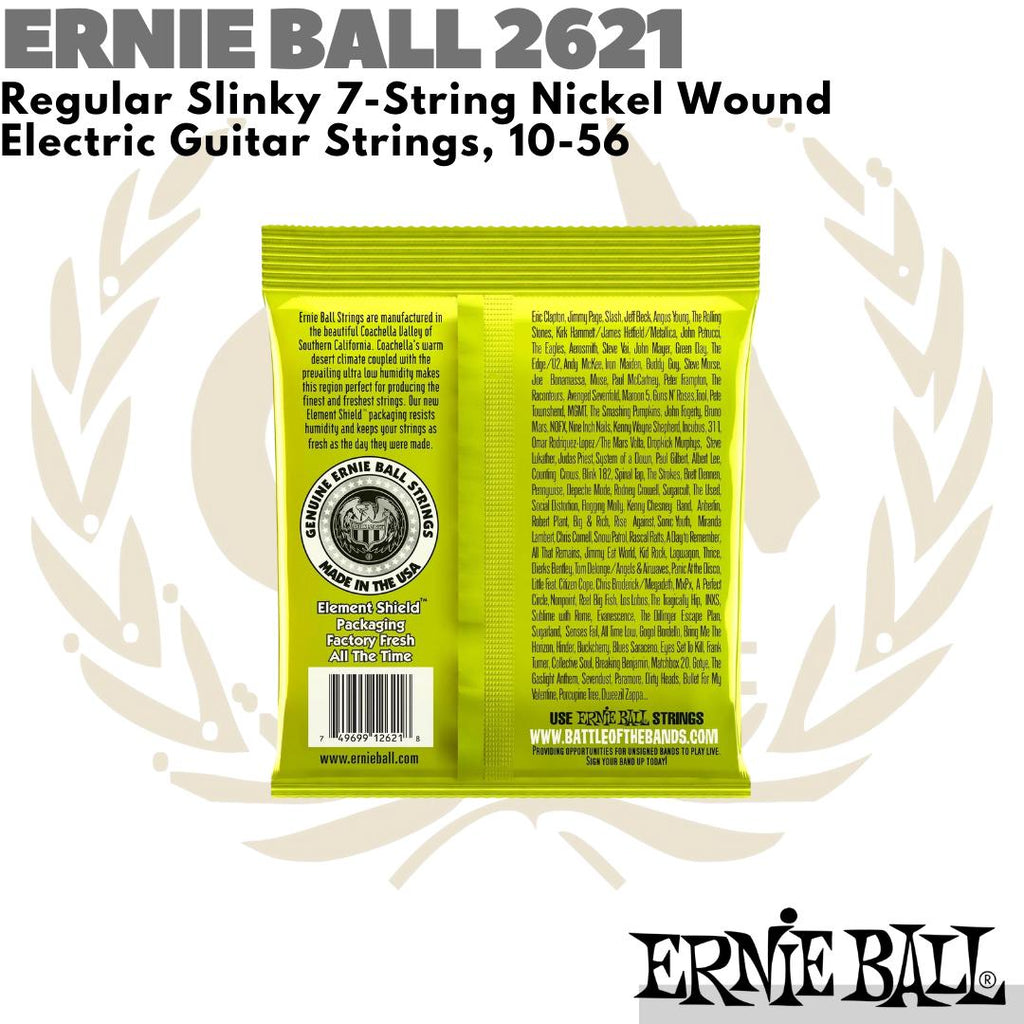 ERNIE BALL 2621 Regular Slinky 7-String | Senar Gitar 10-56