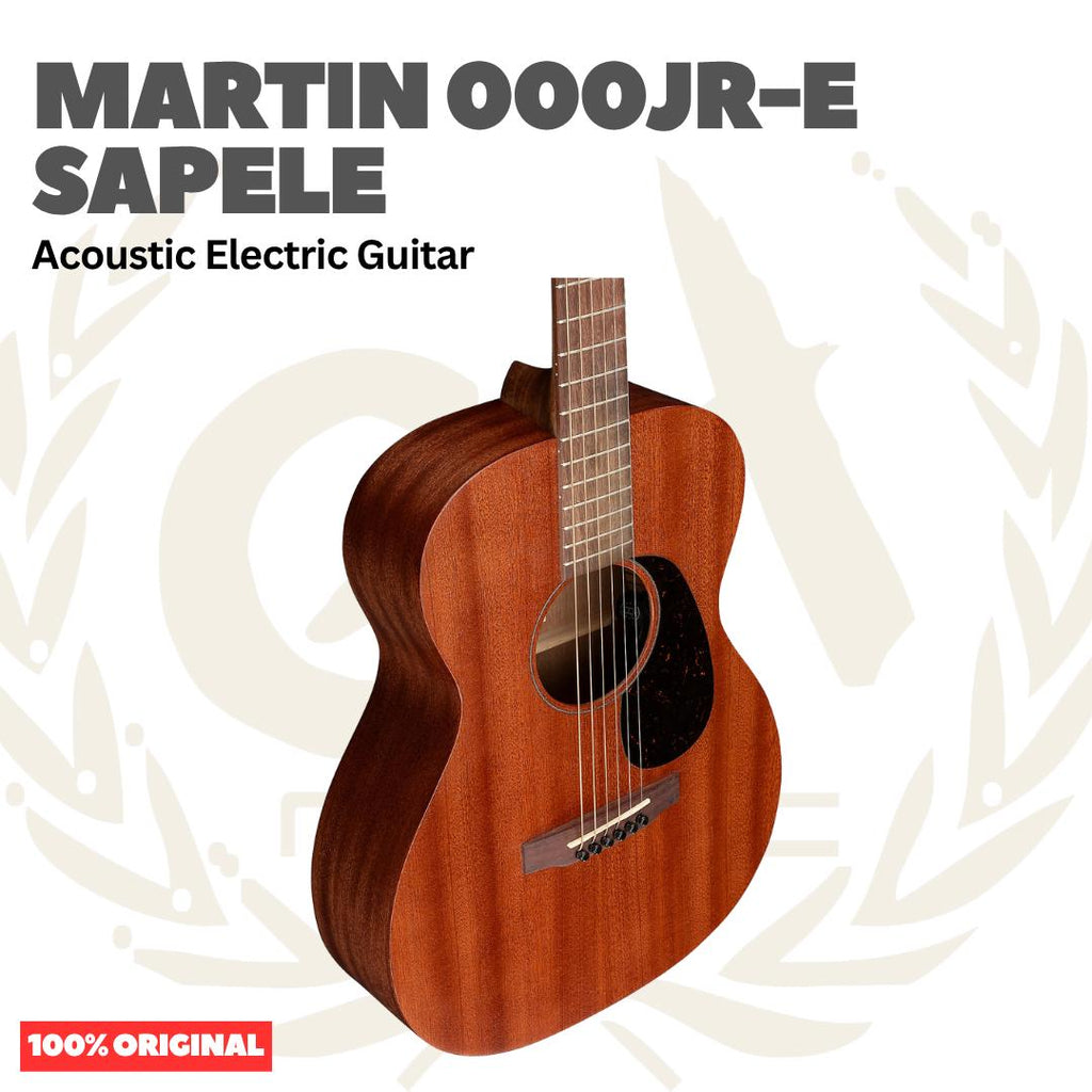 Martin 000JR-E Sapele Acoustic Electric Guitar w/Bag - Gitar Akustik Elektrik 000 Jr E