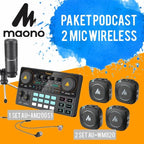 MAONO AM200 S1 PLUS 2 WIRELESS MIC MAONO WM820, PODCAST & STREAMING