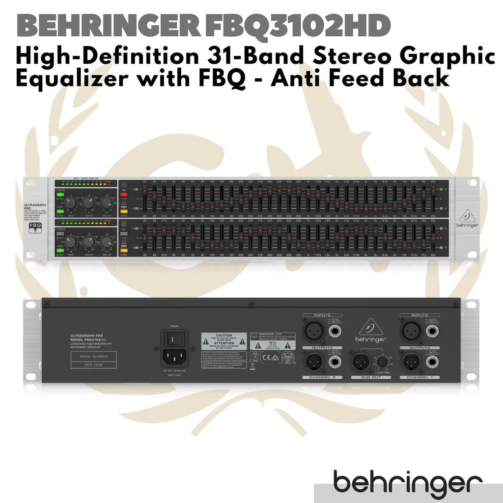 BEHRINGER ULTRAGRAPH PRO FBQ3102HD 31 Band Graphic Equalizer with FBQ