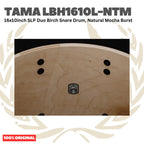 TAMA LBH1610L-NTM 16x10inch SLP Duo Birch Snare Drum, Natural Mocha Burst - Senar Drum | SLP LBH1610LNTM