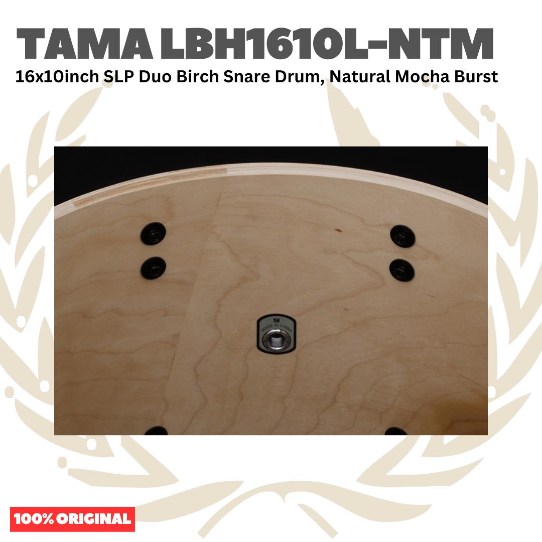 TAMA LBH1610L-NTM 16x10inch SLP Duo Birch Snare Drum, Natural Mocha Burst - Senar Drum | SLP LBH1610LNTM