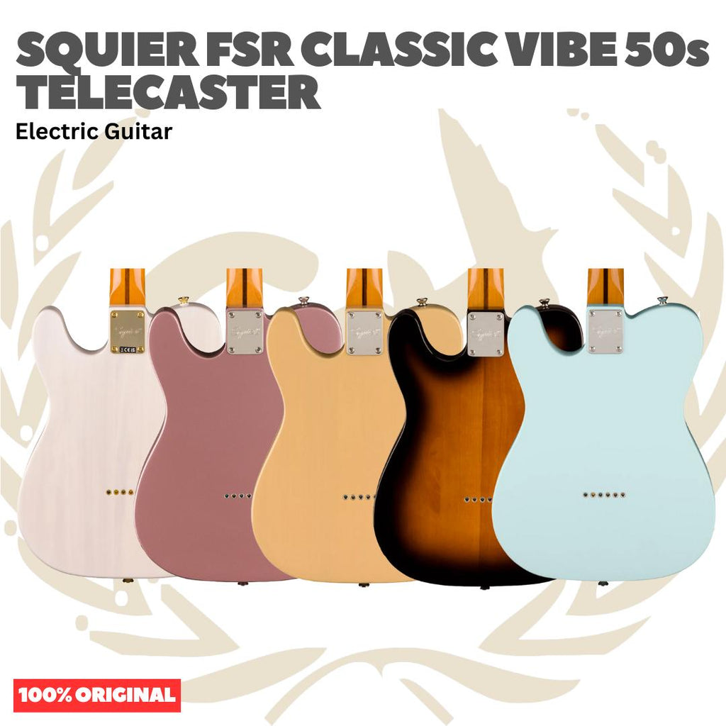 Squier FSR Classic Vibe 50s Telecaster Electric Guitar, Maple FB - Gitar Listrik Elektrik Original Asli
