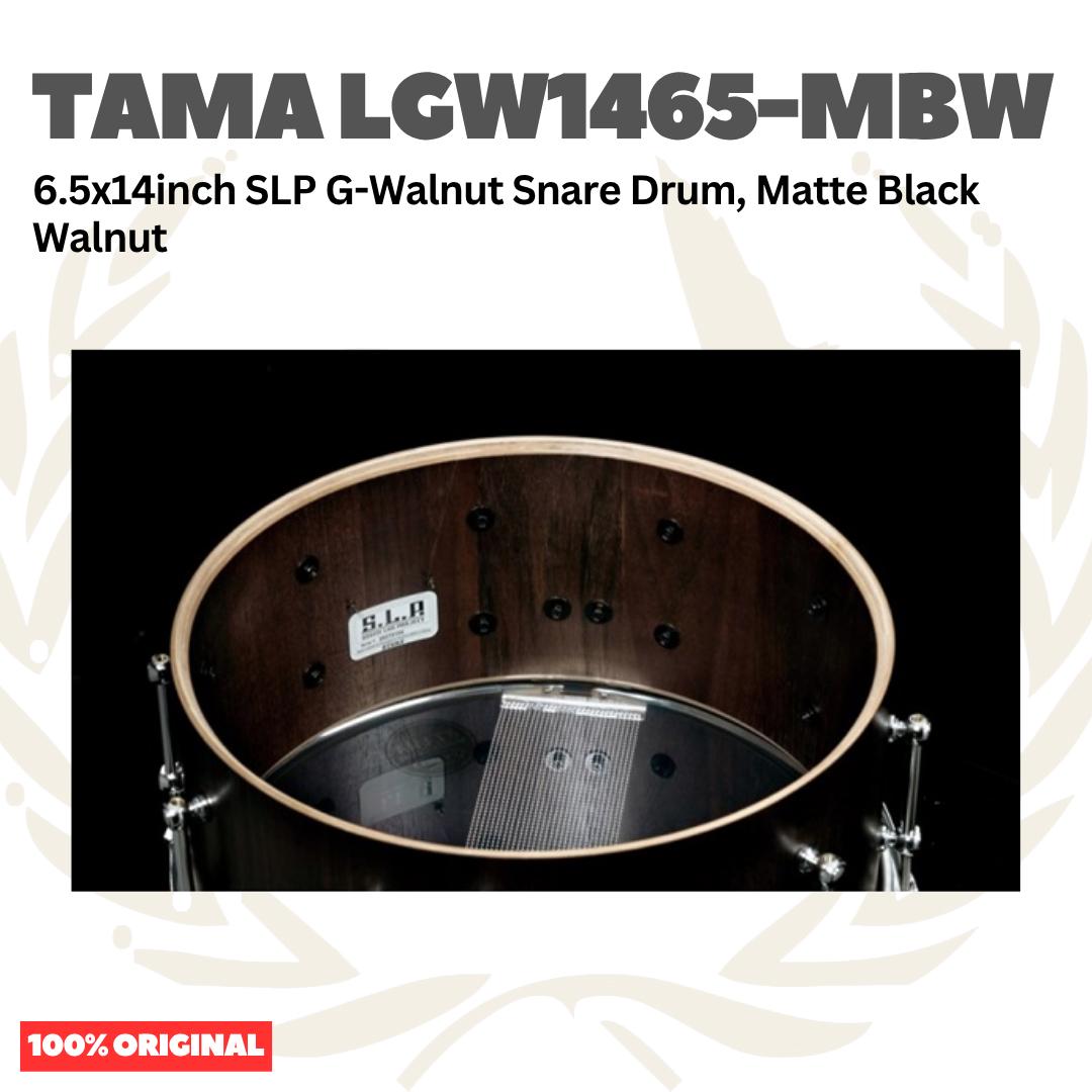 TAMA LGW1465-MBW 6.5x14inch SLP G-Walnut Snare Drum, Matte Black Walnut - Senar Drum