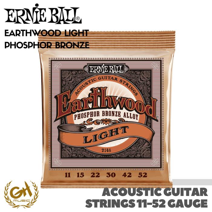 ERNIE BALL 2148 EARTHWOOD LIGHT PHOSPHOR BRONZE ACOUSTIC , 11-52