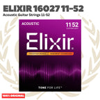 ELIXIR 16027 Nanoweb Phosphor Bronze Acoustic Guitar Strings 11-52 - Senar Gitar Akustik Original Asli