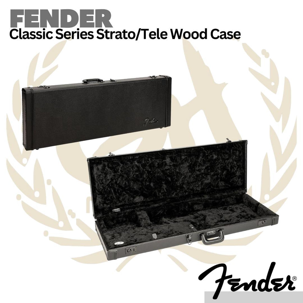 Fender Classic Series Stratocaster/Telecaster Guitar Wood Case - Tweed