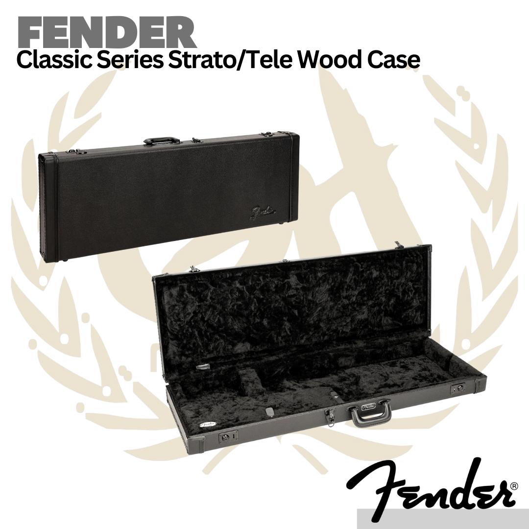 Fender Classic Series Stratocaster/Telecaster Guitar Wood Case - Tweed